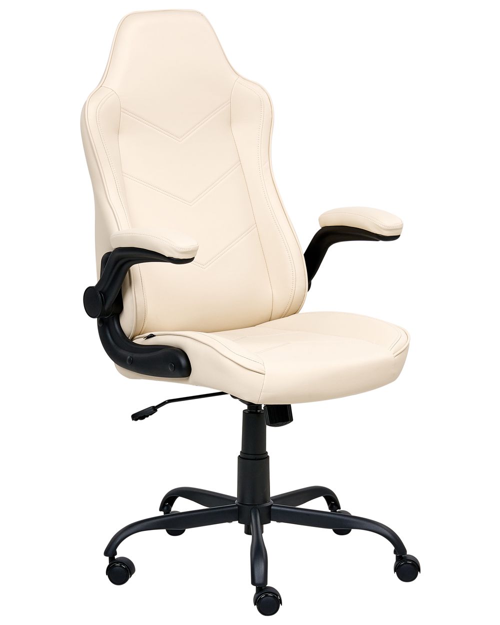 Office Chair TRIUMPHER Faux Leather Off-White