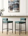 Set of 2 Bar Chairs AMAYA Teal