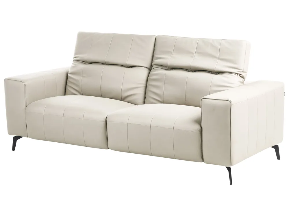 Sofa 3 Seater OMMEL Fabric Light Beige_1035671