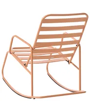 Garden Rocking Chair TURI Metal Golden Brown_1020863