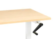 Manual Adjustable Standing Desk DESTINES 160 cm 72 cm Light Brown/ White_1000521