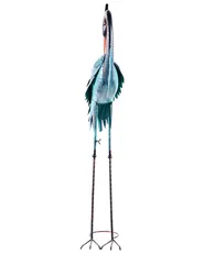 Set of 2 Garden Figurines MALOLOS Heron Blue_1083056