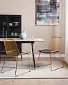Set of 2 Dining Chairs PENSACOLA Metal Gold