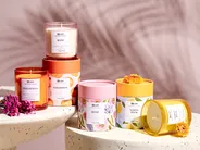 Doftljus 3-pack COLORFUL BARREL Sojavax Orientaliska doftnoter Örtiga doftnoter Blommiga doftnoter_1080320