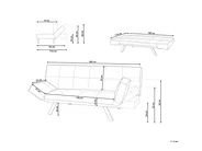 Bäddsoffa 3-sits BRISTOL Mörkblå_742939