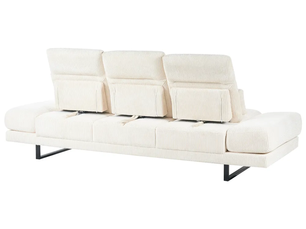 Sofa 3 Seater IKAST Corduroy Light Beige_969409