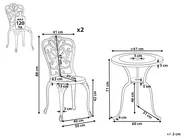 Bistro Set TRIORA/DASCIO Metal Off-White_931840