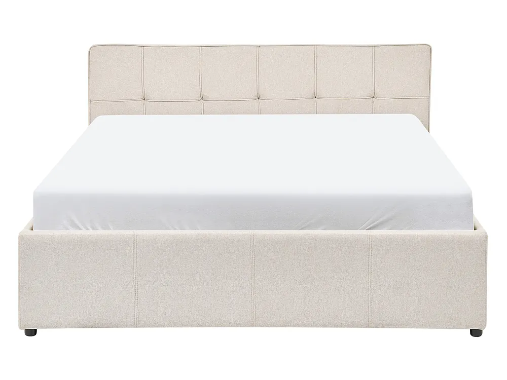 Seng med oppbevaring LAURESSES Lys beige 140 x 200 cm_1153487