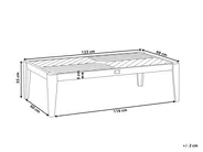Trädgårdssoffbord RIVELLO 123 cm 68 cm Akaciaträ Ljusbrun_1155857