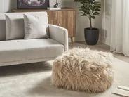 Pouffe CONROE Faux Fur Beige_938800