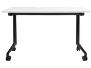 Hopfällbart skrivbord CAVI 120 cm 60 cm med hjul Vit_922102