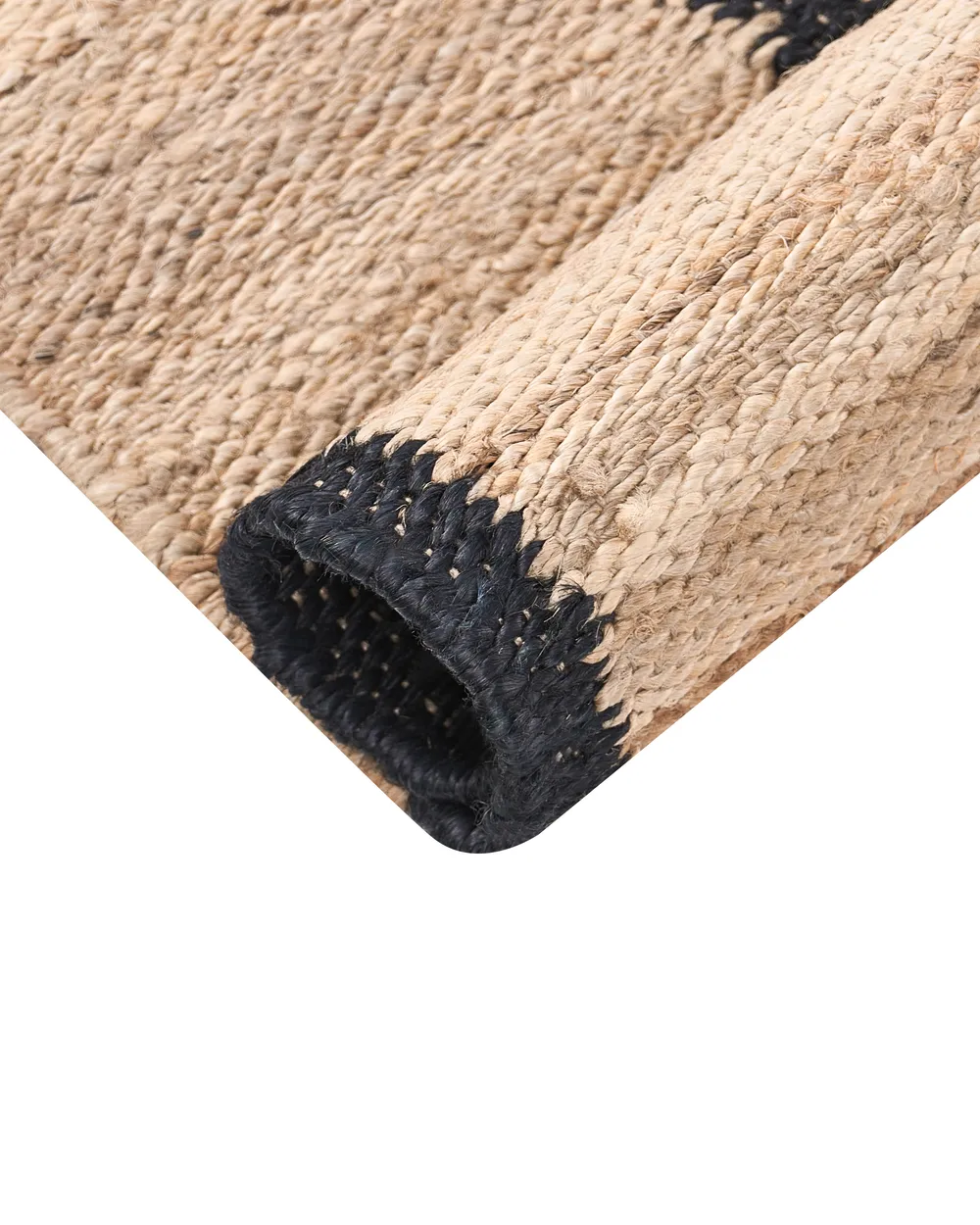 Rug GONDIA Black/ Beige 160 x 230 cm Jute_1040301