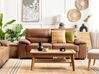 Sofa 3 Seater VOGAR Faux Leather Golden Brown
