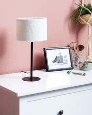 Table Lamp VINAZCO Boucle White_906234