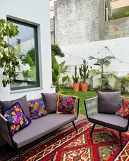 Garden Lounge Set with Table 4 Seater RAGUSA PE Rattan Grey_920268