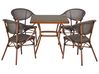 Garden Dining Set 4 Seater CASPRI II Metal Grey