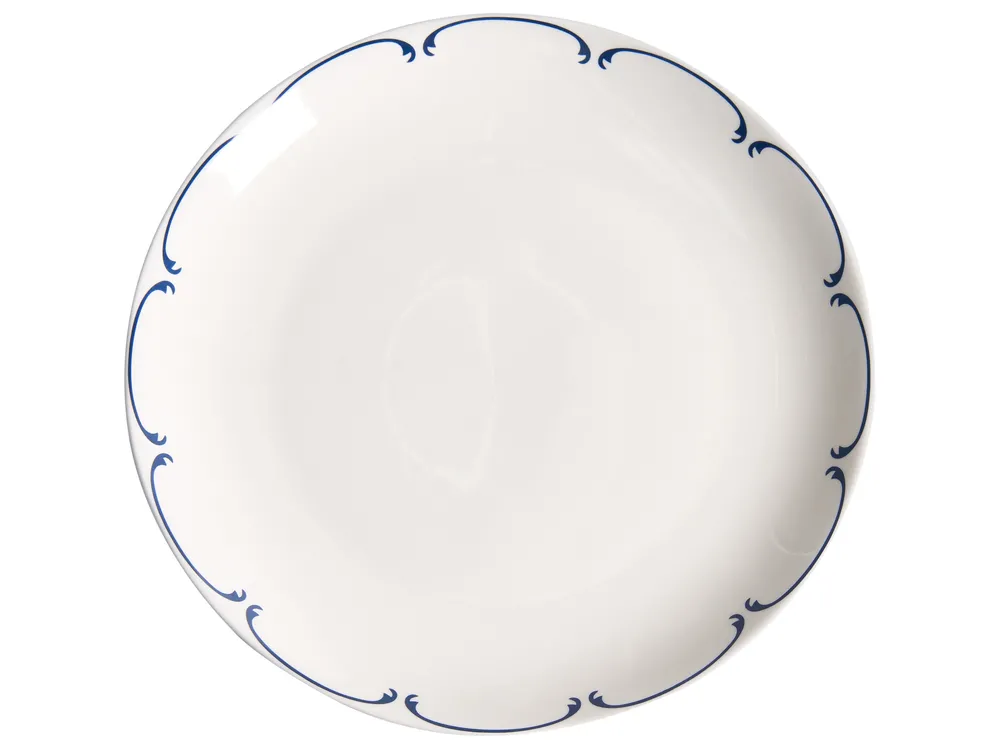 Set med 12 matserviser CHAROLI Porslin Vit/ Blå_1061705