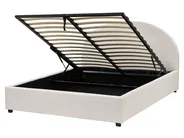 Ottoman Bed VAUCLUSE Fabric Light Beige 160 x 200 cm (EU King Size)_876649