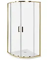 Shower Enclosure JUKATAN 900 x 900 x 1850 mm Gold