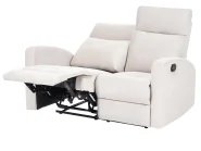 Manuell reclinersoffa 2-sits VERDAL Inklusive fotstöd Sammet Beige_1081124