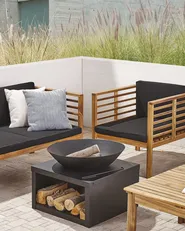 Fire Pit TANARA Metal Black_784034