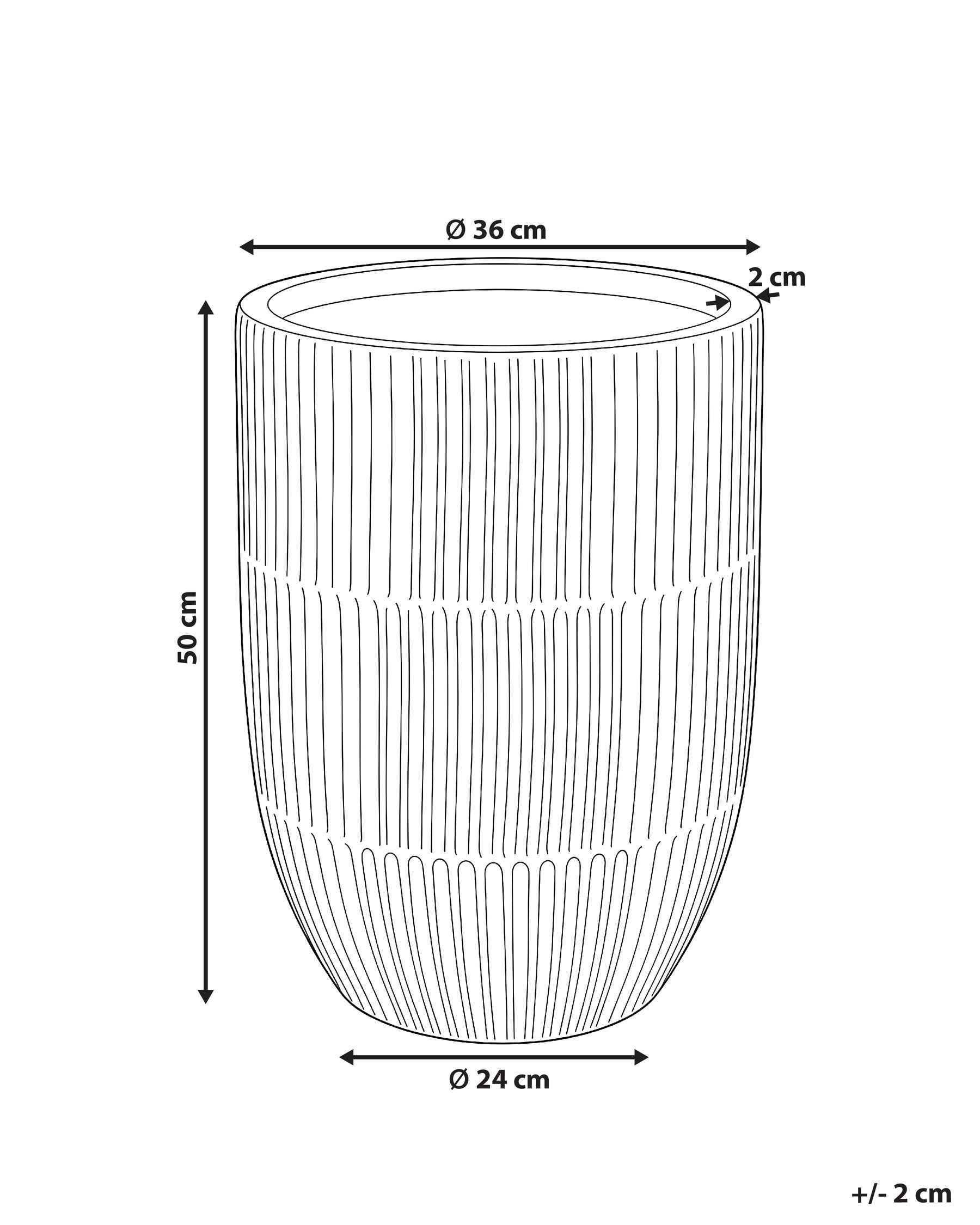 Plant Pot POROS 36 cm Light Beige_1032388