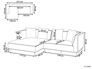 Corner Sofa 3 Seater SATER Chenille Light Brown Right Hand_1019319