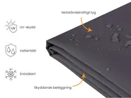 Regnskydd CHUVA 275 cm 230 cm 70 cm Svart_985417