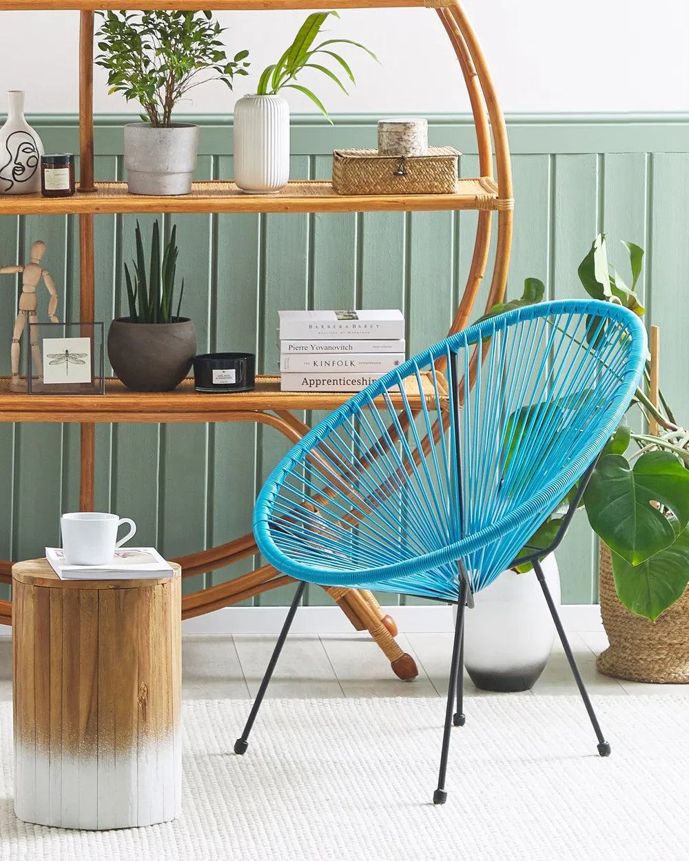 Set of 2 Garden Chairs ACAPULCO II PE Rattan Blue_813804