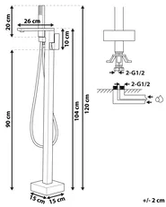 Freestanding Bathtub Faucet DELLA Gold_786436