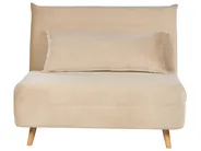 Single Sofa Bed SETTEN Velvet Beige_874971