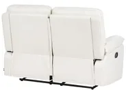 Manual Recliner Sofa 2 Seater BERGEN Faux Leather White_1066410