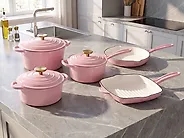 Gjutjärnsset med 8 delar FEURA Pastellrosa_1170231