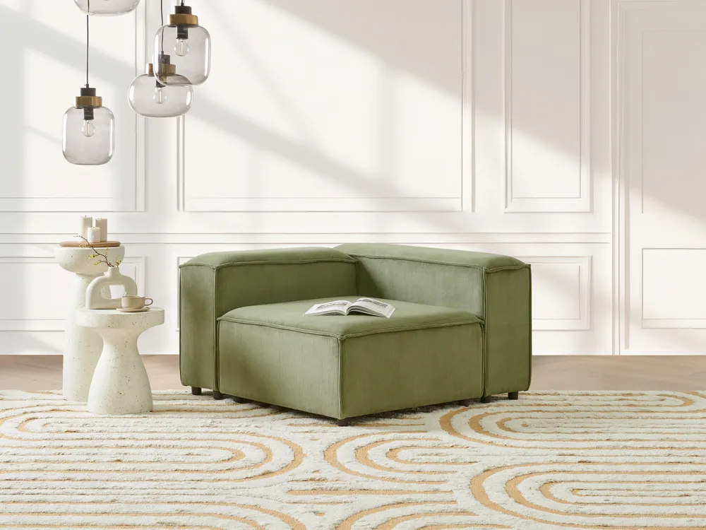 Corner Seat ARDAL Corduroy Green Left Hand