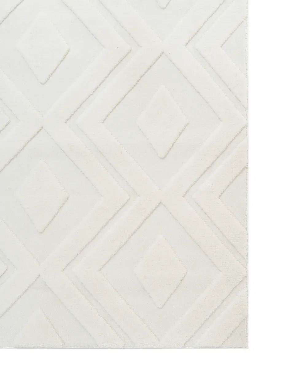 Rug KEVIREL Off-White 160 x 160 cm_1124520
