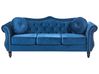 Sofa 3 Seater SKIEN Velvet Navy Blue