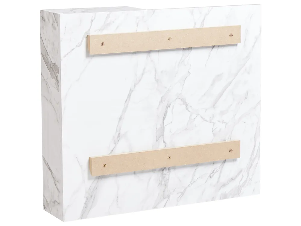 Bathroom Wall Mounted Mirror Cabinet JOINVILLE 60 cm 54 cm White Marble_978179