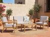 Garden Lounge Set with Table 4 Seater PALLANO Acacia Wood Taupe