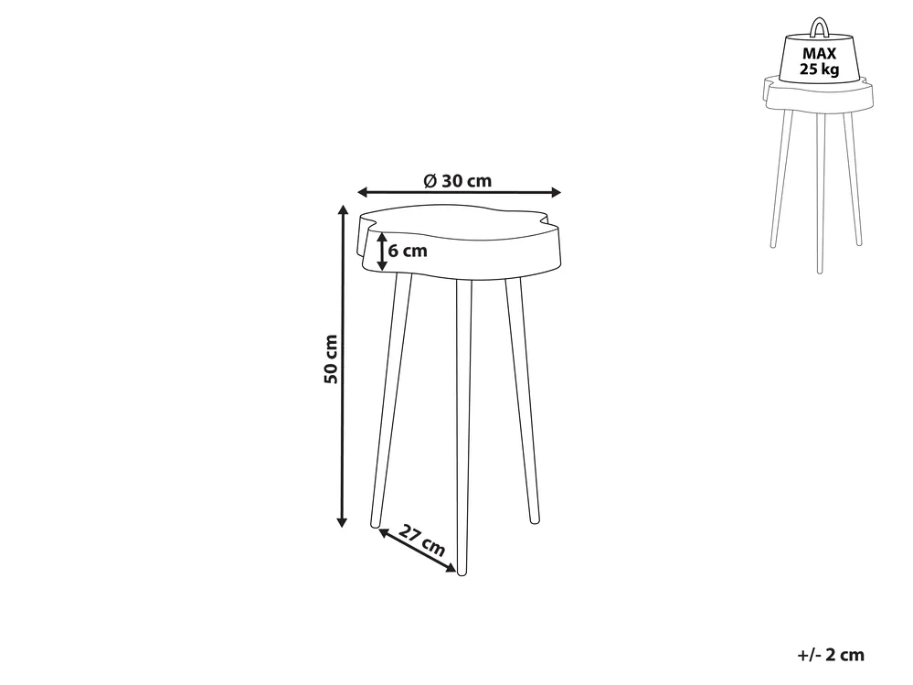 Side Table TAUPO Metal Gold_854182