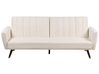 Sofa Bed 3 Seater VIMMERBY Fabric Light Beige