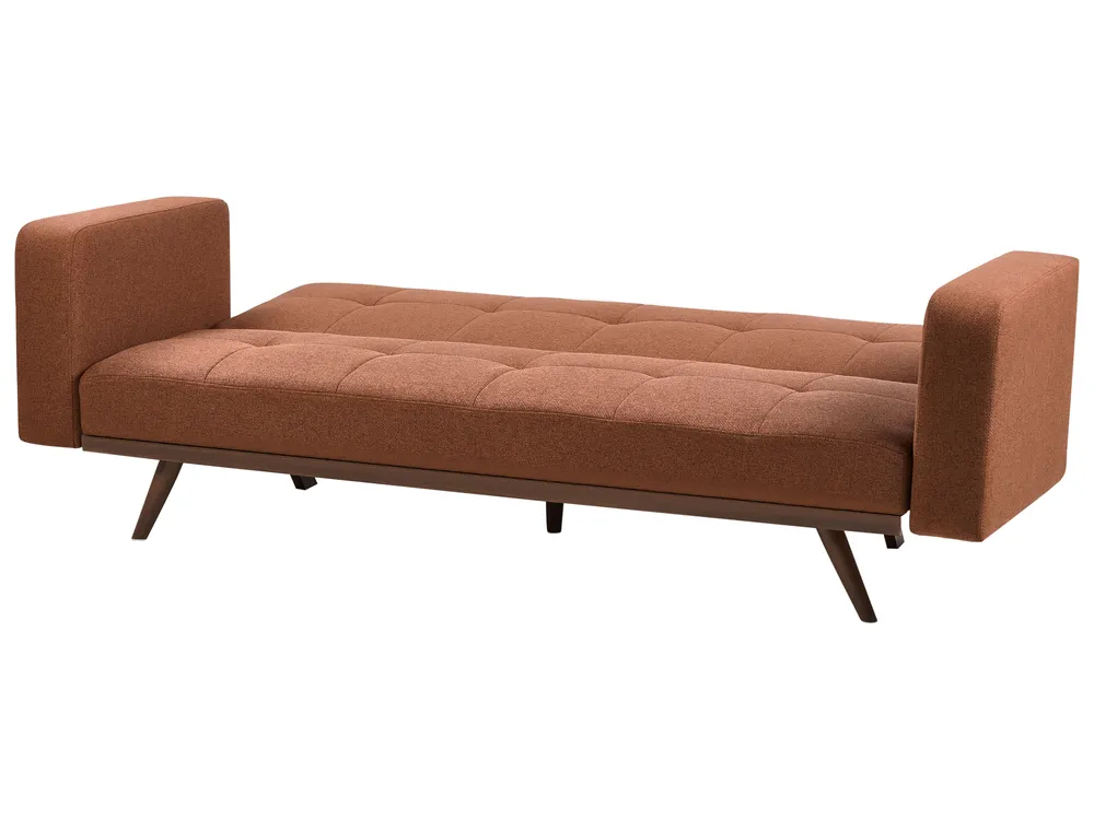 Sofa Bed 3 Seater HJULBY Golden Brown_1030144