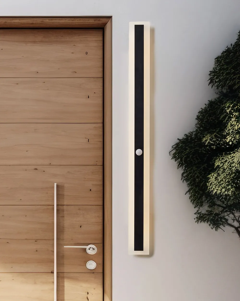 Outdoor LED Wall Light SAVANE with Motion Sensor Black