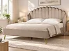 Bed Velvet AMBILLOU 160 x 200 cm (EU King Size) Taupe