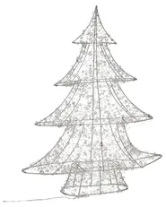 Outdoor Decoration LED BLONDUOS 60 cm Christmas Tree Silver_1015674