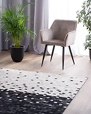 Rug ERFELEK Black 140 x 200 cm Leather_1176705