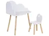 Lasten pöytä ja tuoli CLOUDY Valkoinen