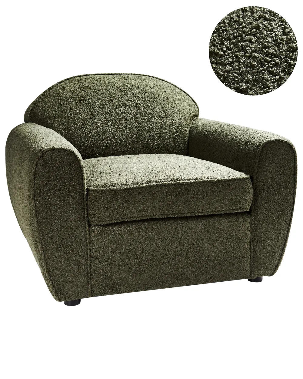 Armchair ELLEDE Boucle Dark Green