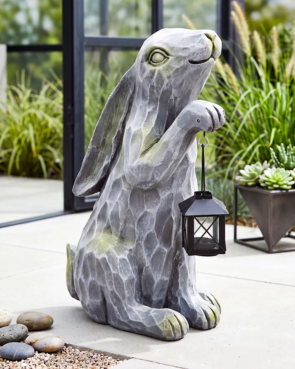Trädgårdsfigur ARGILLY 37 cm Grå_1178935