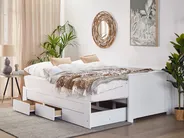 Bed with Storage Drawers Wood CAHORS 90 x 200 cm (EU Single) White_738940
