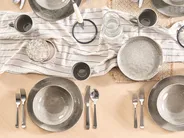 Ruokalautassetti 8 kpl COSTMARY Kivitavara Harmaa_986583
